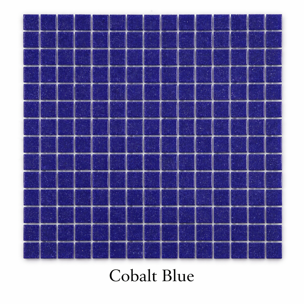 Cobalt Blue Glass Mosaic Tiles