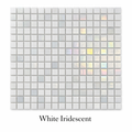 White Iridescent Glass Mosaic Tiles