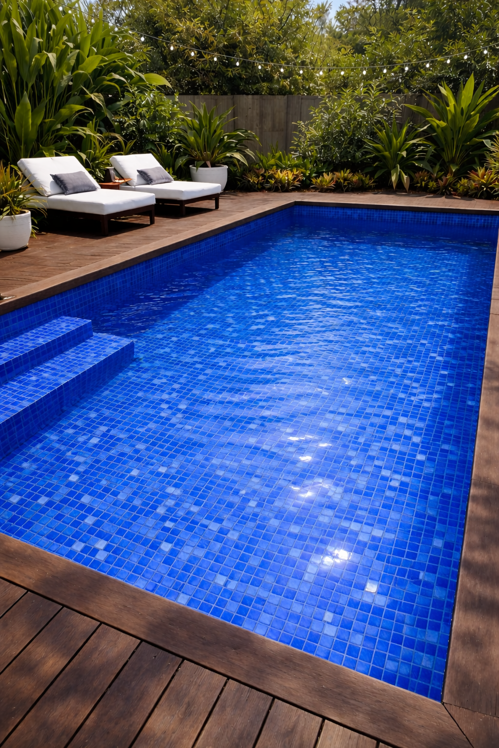 Cobalt Blue Glass Mosaic Tiles