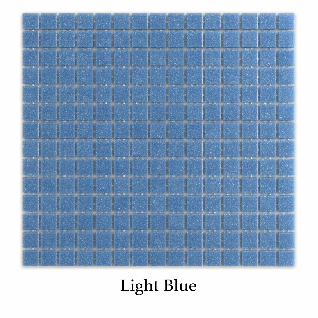 Light Blue Glass Mosaic Tiles